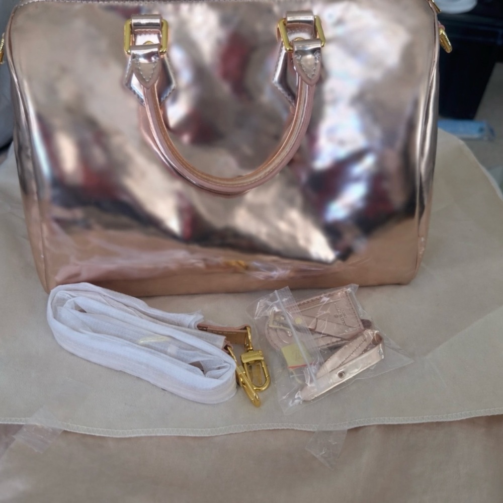 Metallic Rose Gold  luxury Handbag